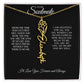 TO MY SOULMATE - CREATE ANY NAME OR WORD WITH BIRTH FLOWER NECKLACE
